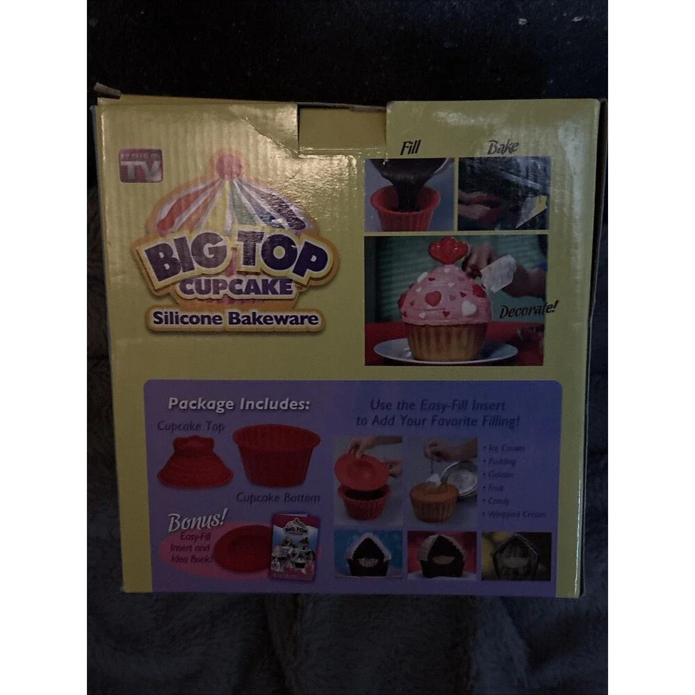 Big Top Cupcake Silicone Bakeware As Seen on TV Brand New In Box